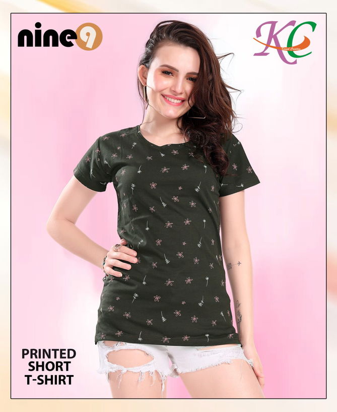 Nine Printed Short Ladies Top Catalog